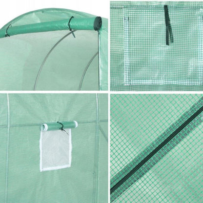 Zahradní fóliovací tunel skleník 4x2,5x2m s UV ochranou zelený