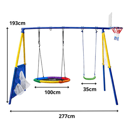 Zahradní houpačka 4v1 Čapí hnízdo pro děti – 115 cm