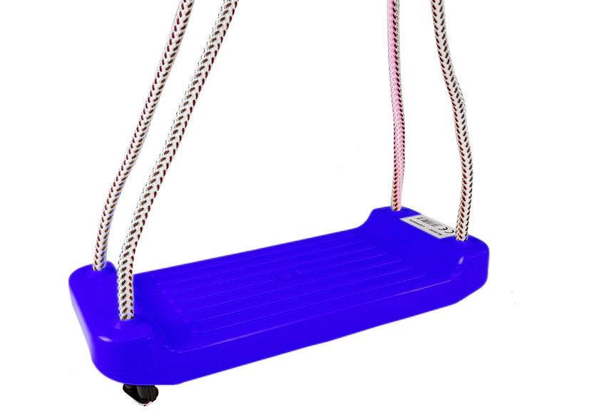Zahradní houpačka deska plastová s lany modrá 42cm