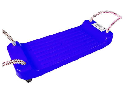 Zahradní houpačka deska plastová s lany modrá 42cm