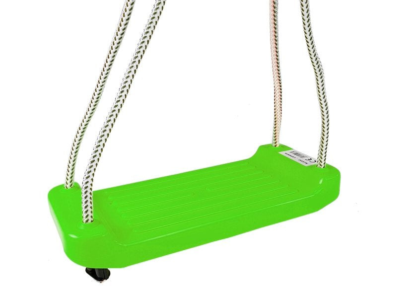 Zahradní houpačka deska plastová s lany zelená