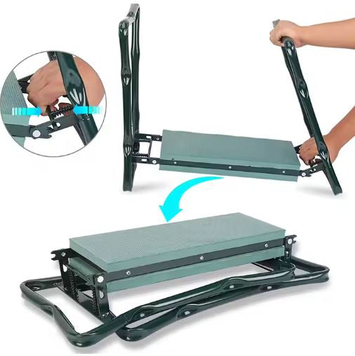 Zahradní klečník taboret křeslo – skládací 3v1 | zelený