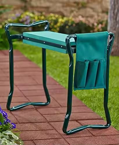 Zahradní klečník taboret křeslo – skládací 3v1 | zelený