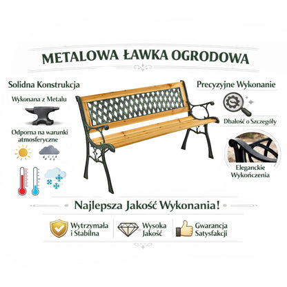Zahradní lavička dřevěná s opěradlem – parková lavice
