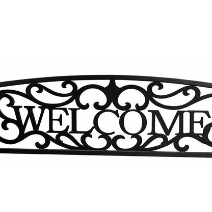 Zahradní lavička kovová 3místná černá 127 cm – WELCOME
