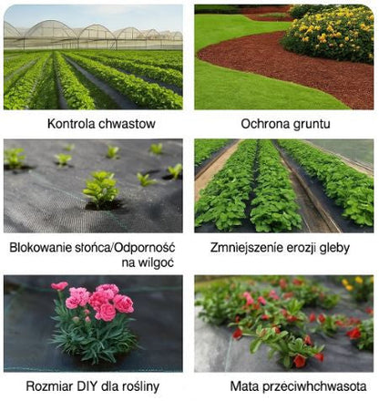 Zahradní textilie proti plevelu 100x50m – UV ochrana 70g černá