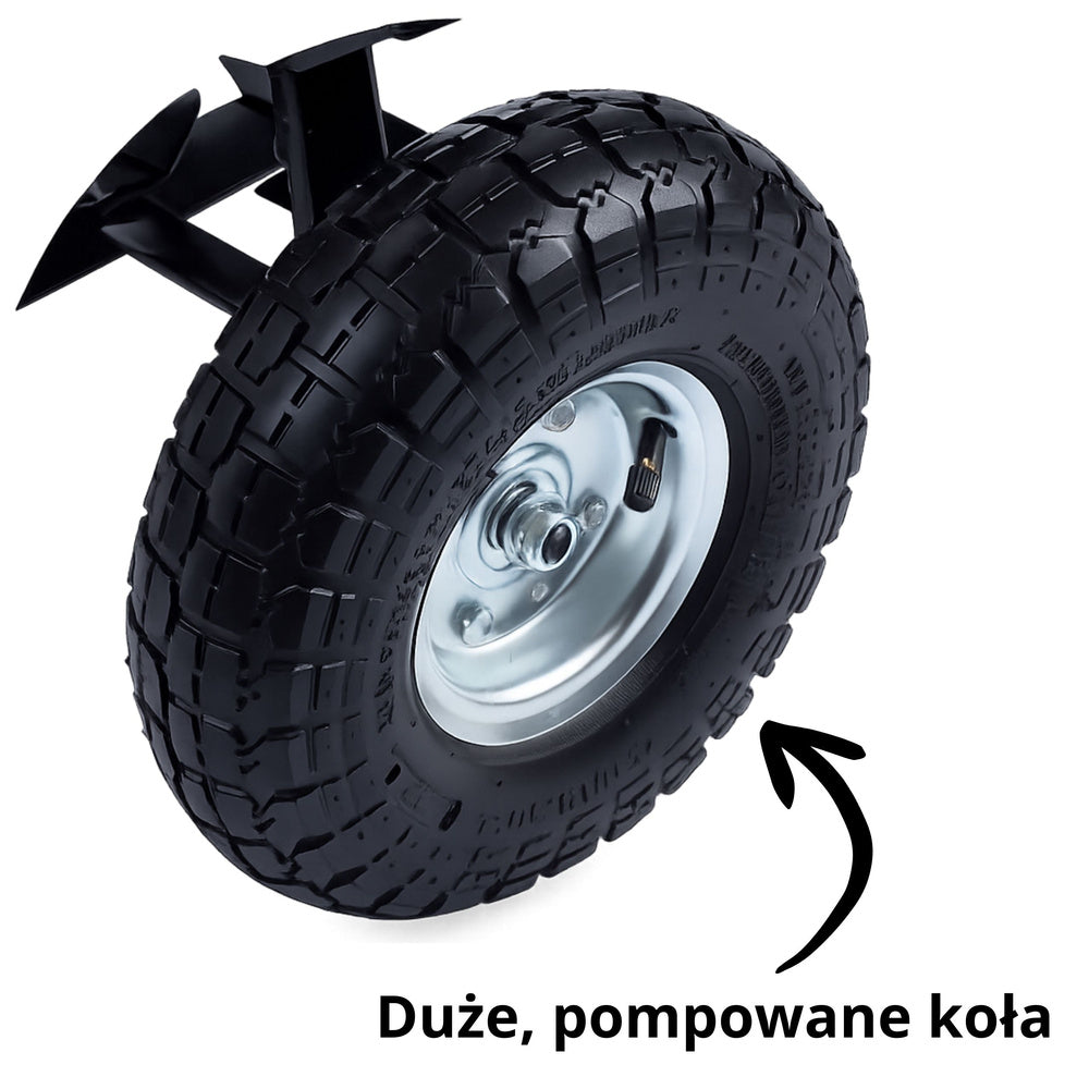 Zahradní vozík s odnímatelnou výklopnou vanou – zelený 120 kg