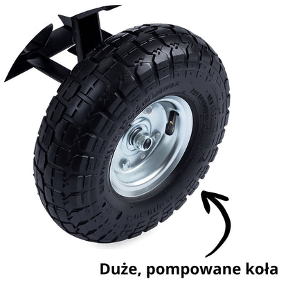 Zahradní vozík s odnímatelnou výklopnou vanou – zelený 120 kg