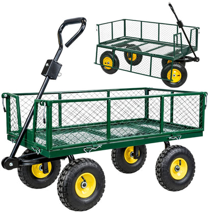 Zahradní vozík skládací transportní přívěsný – 200 kg