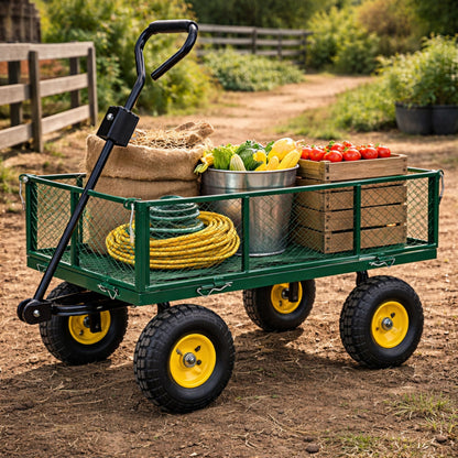 Zahradní vozík skládací transportní přívěsný – 200 kg