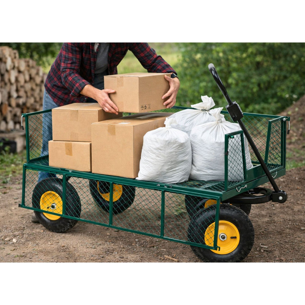 Zahradní vozík skládací transportní přívěsný – 200 kg