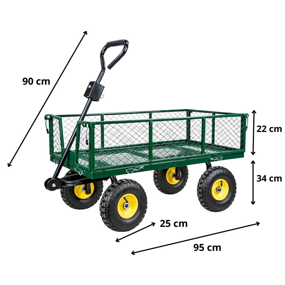 Zahradní vozík skládací transportní přívěsný – 200 kg