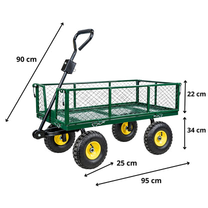 Zahradní vozík skládací transportní přívěsný – 200 kg