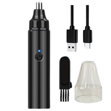 Zastřihovač chloupků v nose vodotěsný s nerezovou hlavicí černý