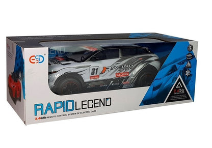 Závodní auto na dálkové ovládání 1:10 s pilotem bílé