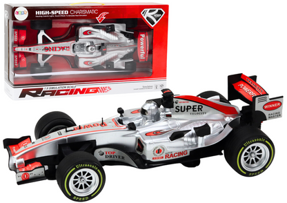 Závodní auto s pohonem 1:9 se světly a zvuky stříbrné