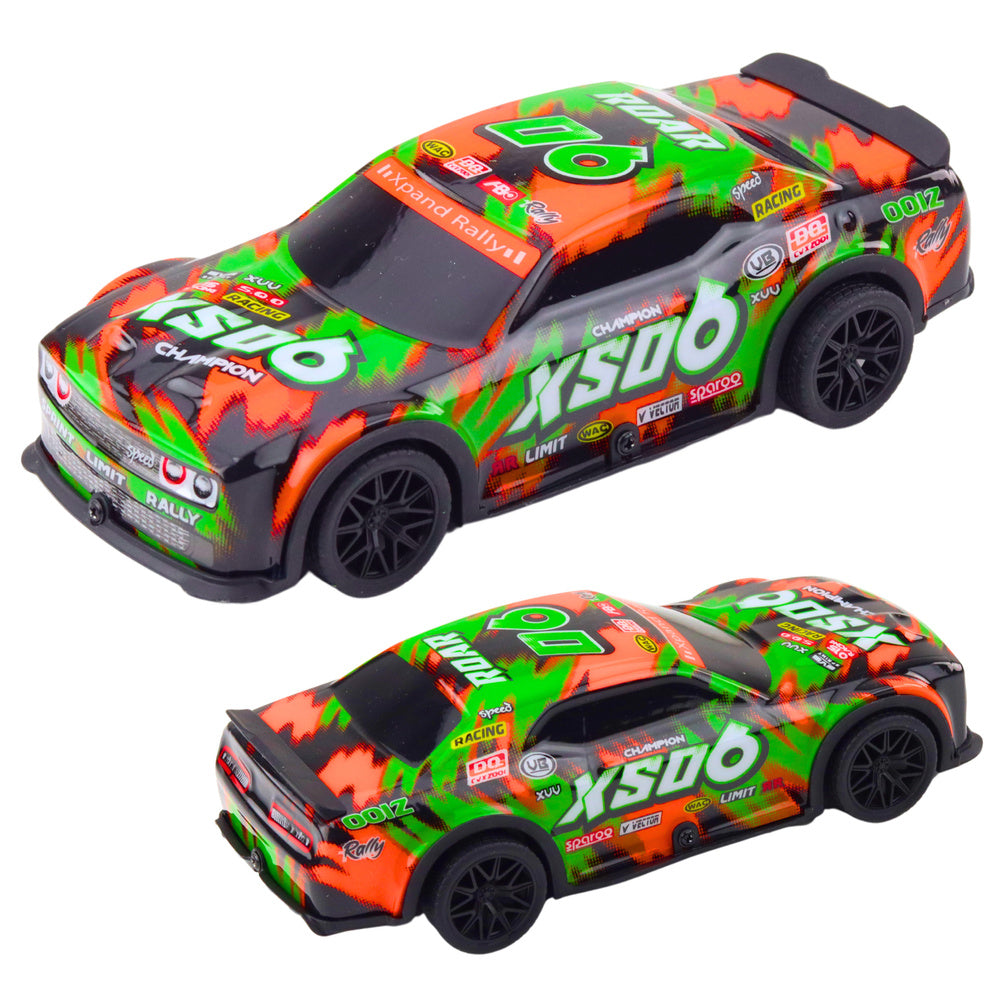 Závodní auto XS06 – s třecím pohonem světly zvuky | oranžové