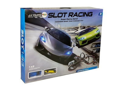 Závodní autodráha 2 smyčky s piloty a světly 1:43 1020 cm
