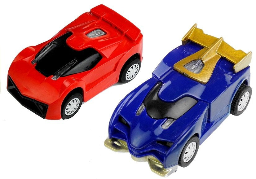 Závodní dráha 2 autíčka 1:43 s pętlou a LED světly