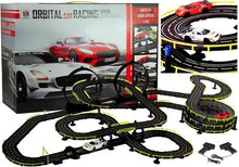 Závodní dráha s 2 autíčky – slot cars 1:43 s ovladači