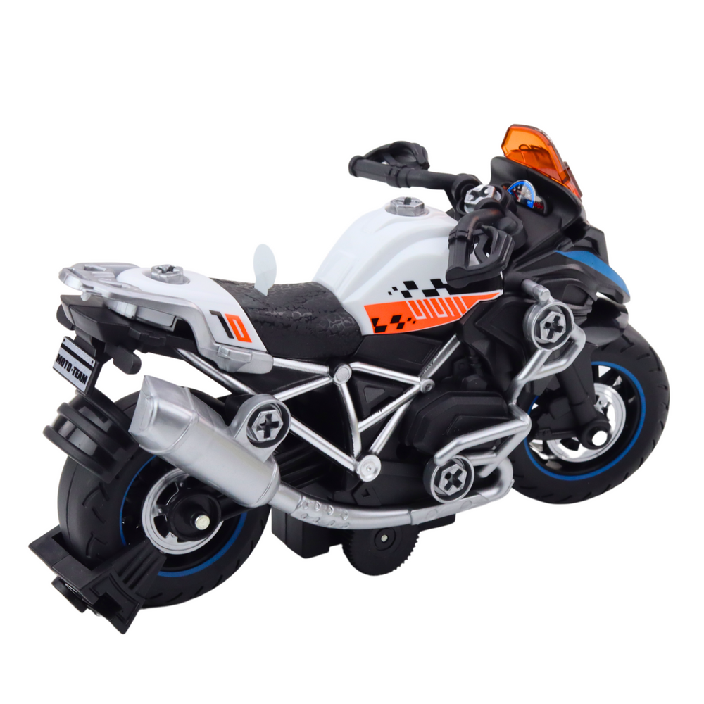 Závodní motocykl k sestavování – se šroubovákem | černý