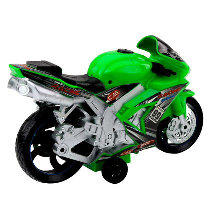Závodní motocykl se světly a zvuky – zelený | hračka