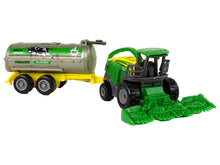 Zemědělský traktor s přívěsem plastový zelený žlutý