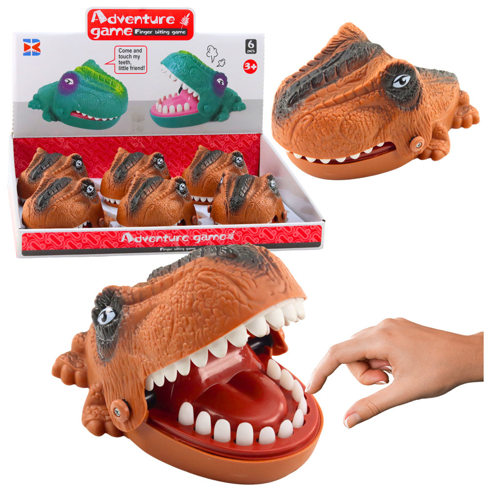 Zručnostní hra kousající dinosaurus pro děti od 3 let hnědý