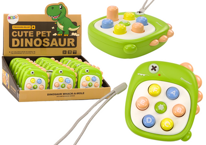 Zručnostní hra s písmenky dinosaurus zelená