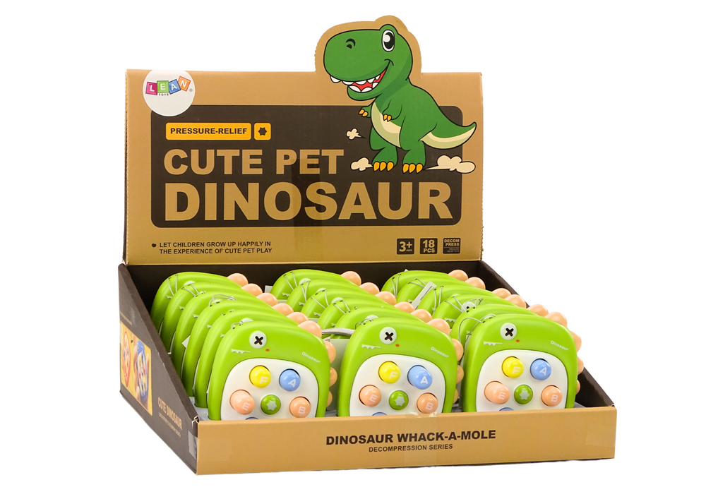 Zručnostní hra s písmenky dinosaurus zelená